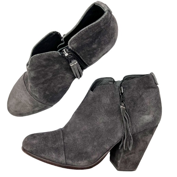 rag & bone Shoes - Rag & Bone Margot gray zip closure suede ankle booties size 8